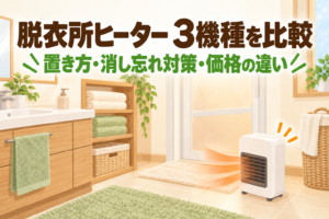 脱衣所ヒーター3機種の比較記事アイキャッチ