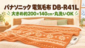 パナソニック 電気かけしき毛布 DB-R41L のレビュー記事アイキャッチ