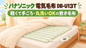 パナソニック 電気しき毛布 DB-U13T のレビュー記事アイキャッチ