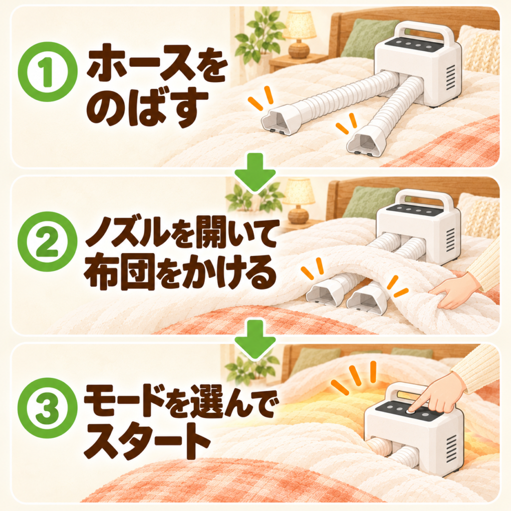 FK-W3の使い方3ステップ