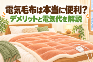 電気毛布のデメリットと電気代を解説する記事のアイキャッチ