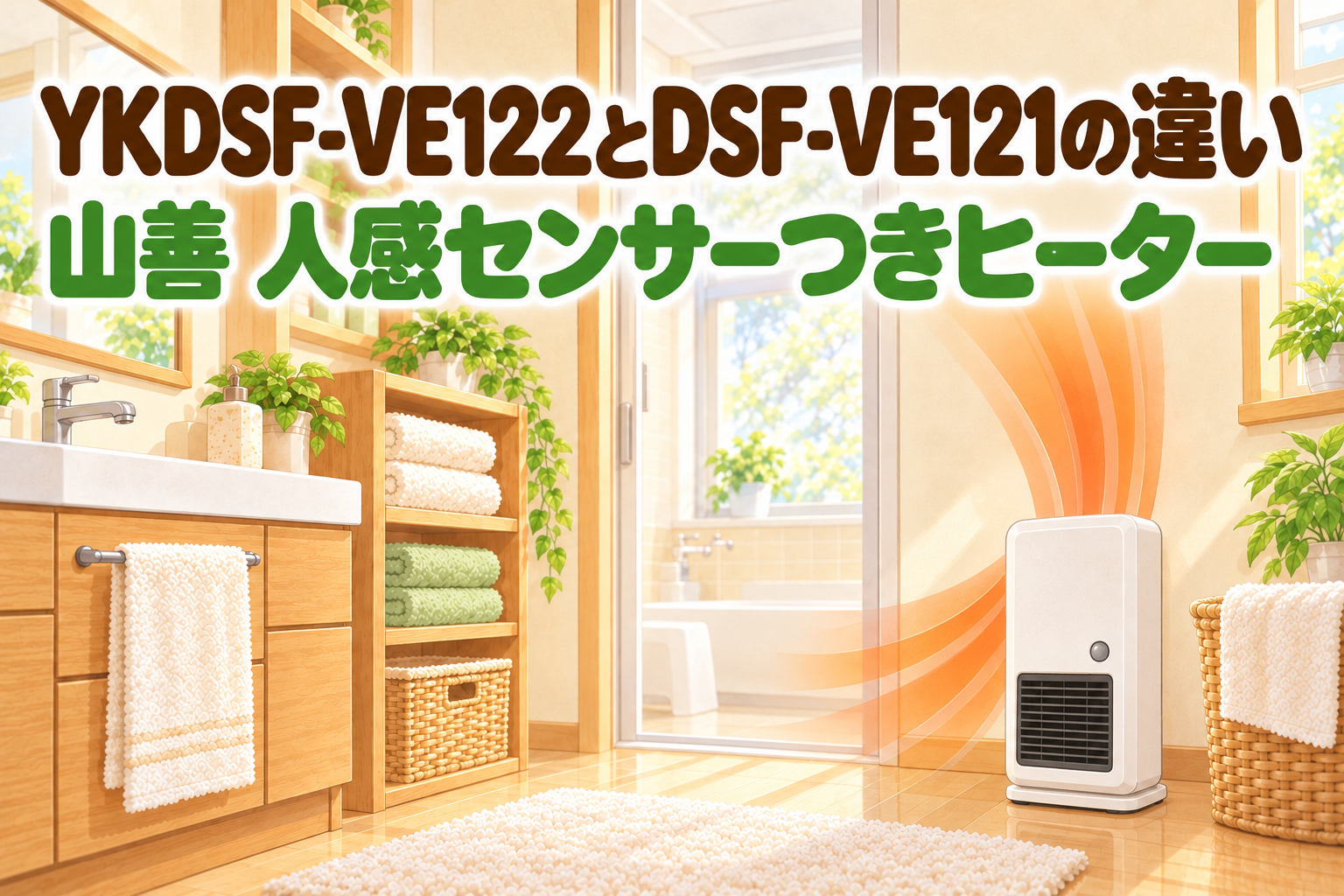山善 YKDSF-VE122 と DSF-VE121 の違いを紹介する記事のアイキャッチ
